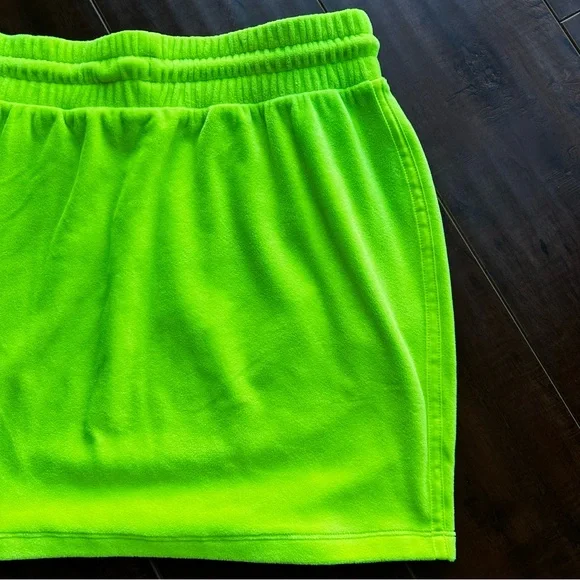 ADIDAS ORIGINALS x JEREMY SCOTT Neon Velour Track Skirt Sz MED - Picture 6 of 8